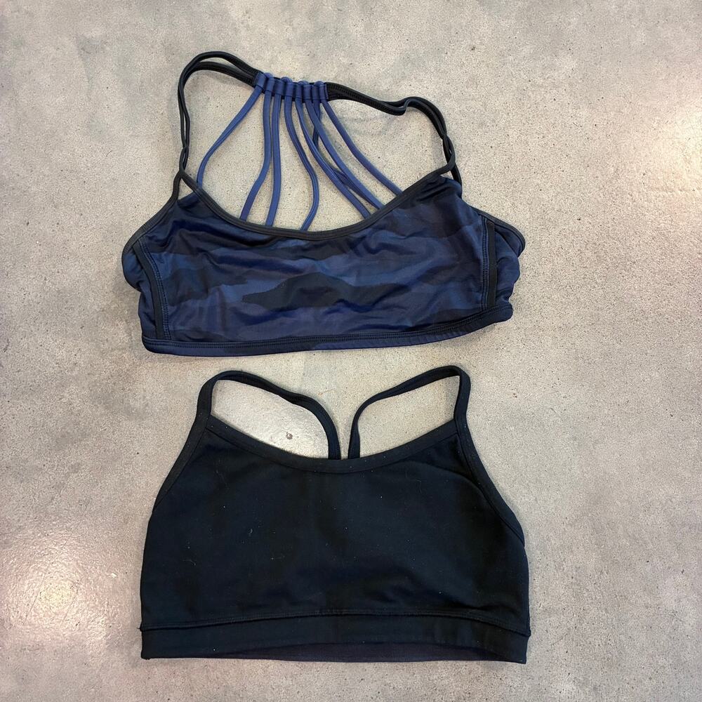 Lululemon black camo sports bra bundle size 6